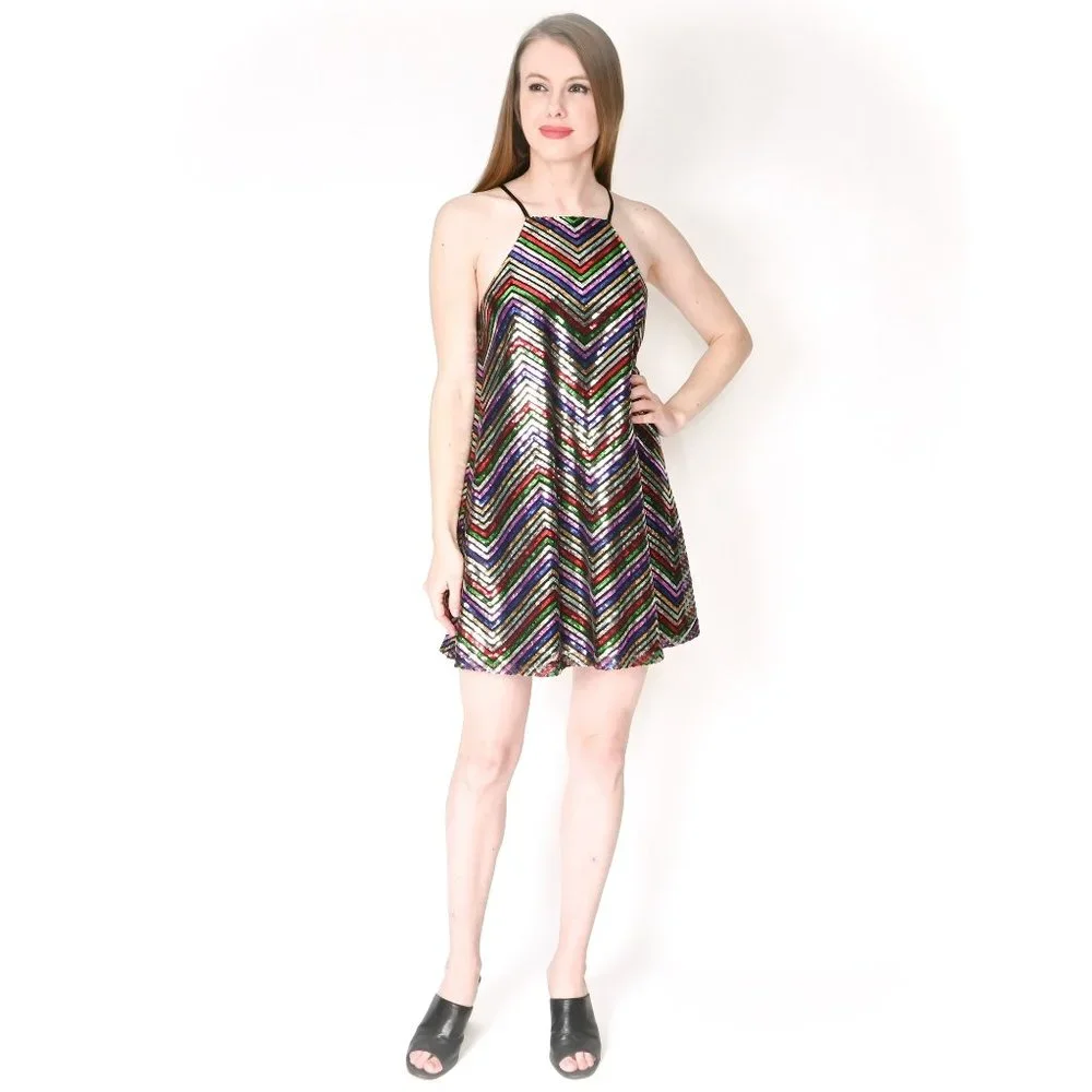 AMANDA UPRICHARD Halette Sequin Shift Mini Dress - Picture 6 of 6